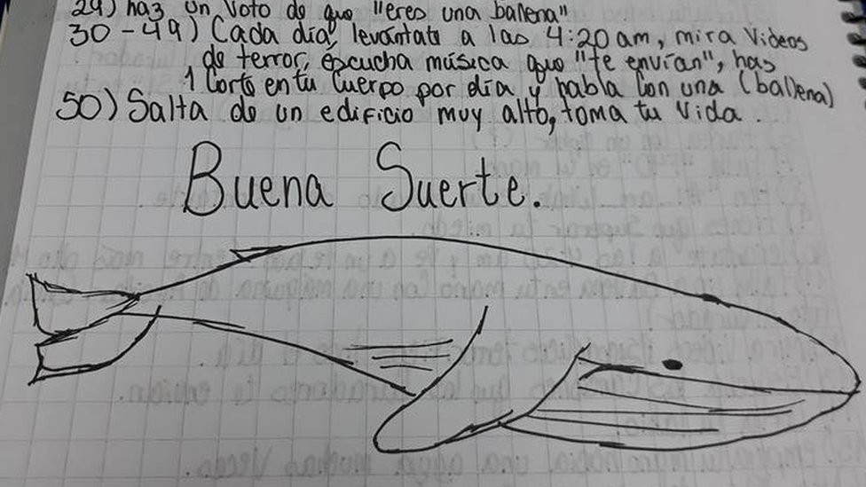 Imagen del Reto de la Ballena Azul